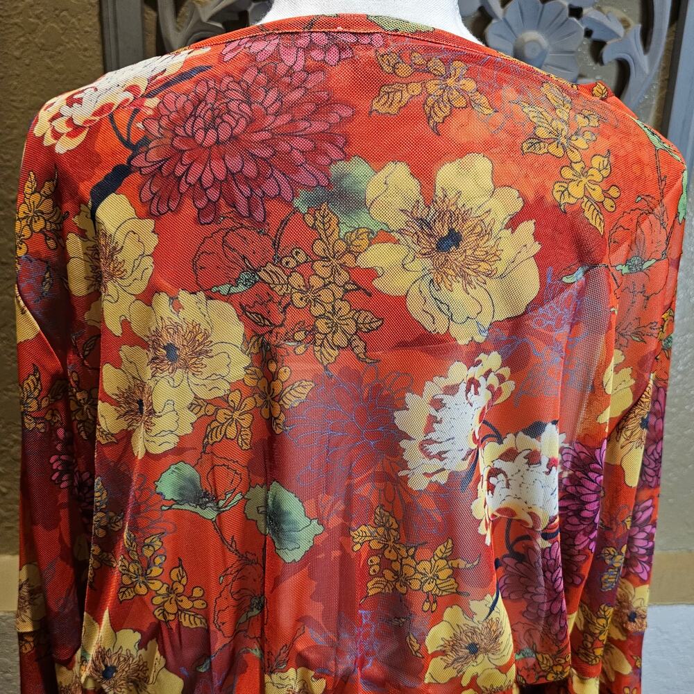 Reba XL Floral Midi Dress Boho Prairie Cottagecore Whimsical Western Rustic - Picture 12 of 12